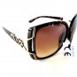 New Style High Fashion Semi-square Oval Shaped Women Sunglasses With Brown Lens