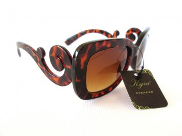 Popular Style High Fashion Brown Sunglasses With Baroque Frames for Women - NEW