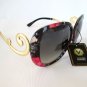 Black Lens High Fashion Brand New Style Oval Sunglasses With Gold Swirl Frame