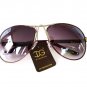 Women's Oval Shaped Aviator Sunglasses With Red or Burgundy Frames & Smoke Lens