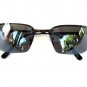 Women's Sunglasses With Small Black Lens, Rectangular Semi-Square Lens - NEW