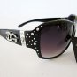 Good Old Style Popular Design Women's Sunglasses With Rhinestones - Black Brown