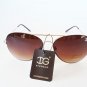 Brand new Women's Aviator / Oval Sunglasses with Black and Brown Lens.