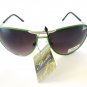 Brand New Women Aviator Sunglasses, Shades with Light Black Lens & Green Frames