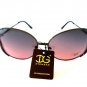 Brand New Women's Round - Oval Sunglasses With Smoke Lens & Black Metal Frames