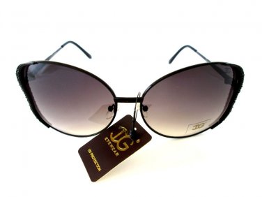 New Style Women's Oval Sunglasses & Shades With Smoked Black Lens & Metal Frames