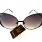 New Style Women's Oval Sunglasses & Shades With Smoked Black Lens & Metal Frames