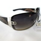 Good New Popular Style Women's Shield Sunglasses with Black and Tortoise Frames