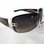 Good New Popular Style Women's Shield Sunglasses with Black and Tortoise Frames