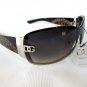Good New Popular Style Women's Shield Sunglasses with Black and Tortoise Frames