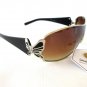 New Fashion Butterfly Style Women's Shield Sunglasses Shades With Big Brown Lens