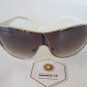 Big Smoke Lens White Frames Women's Shield Sunglasses With Butterfly Style