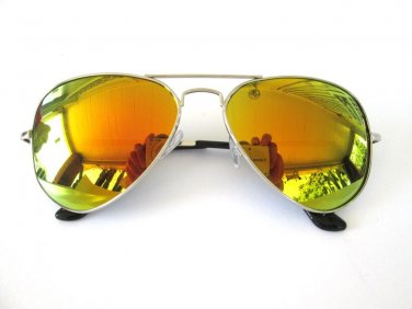 Most Popular Design Men's Aviator or Shades Sunglasses with Yellow Mirror Lens