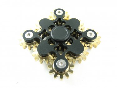 Fidget Finger Spinner Hand Focus Spin Steel EDC Bearing Stress ADHD ABS Toy Gift 02085-FS9TOOTHnB-D