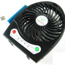 Black Hadata Battery Portable Rechargeable Turbo Fan+Micro USB Charging Cable 03963-MnUSBFANnnnnB