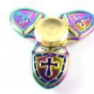Fidget Finger Spinner Hand Focus Spin Steel EDC Bearing Stress ADHD ABS Toy Gift 02021-FSCROSSnnnMI