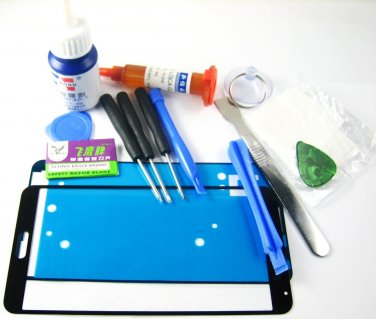 Front Glass Screen+Repair Tools Glue Set for Samsung Galaxy Note 3 n9000~Black 03688-MSTSN9000nB-TG