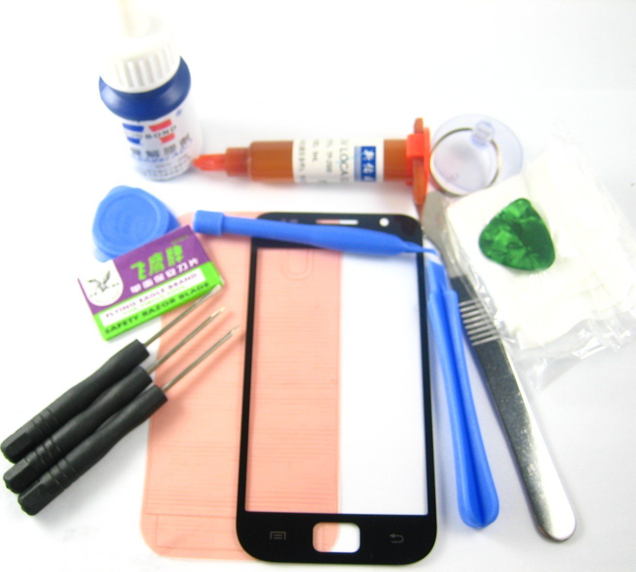 Front Glass Screen+Repair Tools Glue Set for Samsung Galaxy S i9000