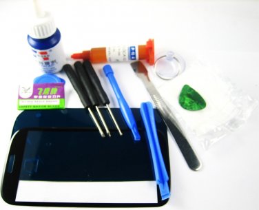 Front Glass Screen+Repair Tools Glue Set for Samsung Galaxy S3 i9300 i9305~Black 03670-MSTSi9300nB-T