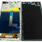 Full LCD Display+Back Battery Cover+Frame For Sony Xperia C6902 Z1~White 03597-MECLXperiaZ1W