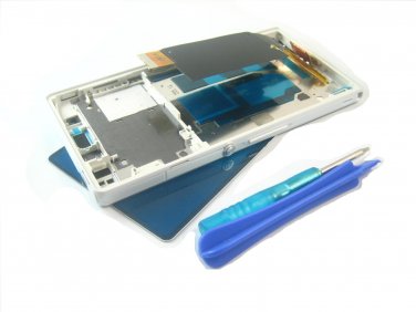 Full LCD Display+Back Battery Cover+Side Buttons+Frame For Sony Xperia Z~White 04737-MECLLT36iSBnnnW