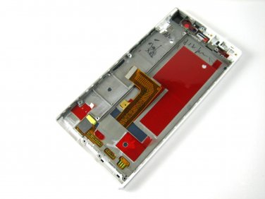 Full LCD Display+Touch Screen Digitizer+Frame For Huawei Ascend P7~White 04028-MILFP7FnnnnnnW