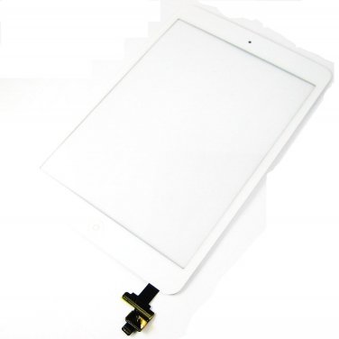 Touch Screen Digitizer+IC+Home Button Flex Cable for iPad Mini / Mini 2~White 03888-MATSiPadMinICW