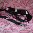 Hello Kitty ID Key Chain Strap Black Great Stocking Stuffer!