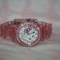 Acrylic Rhine Stone Hello Kitty Quartz Wrist watch