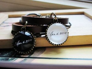 Yea customizable Stone Bracelet,double side