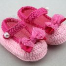 Breath Free Baby girl hand-knit shoe BS03 High quality Yarn