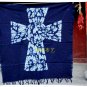 Tie Dye Table Cloth Cross  90*90cm Cross