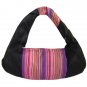 GuoWan BG03 Handmade fabric single sling purse black and colorful