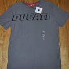 PUMA DUCATI LOGO MOTO RACING TEAM GRAY GRAPHIC T SHIRT MEN TOP M