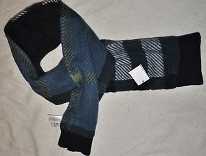 $210 BURBERRY CHILDREN BOYS PLAID NOVA CHECK CASHMERE WOOL DOUBLE SIDE SCARF