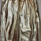 $750 DOLCE&GABBANA RUNWAY METALLIC GOLD PENCIL PARTY SKIRT WITH POCKETS 42 4/US