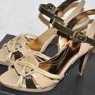 TAHARI STEPHI PATENT LEATHER ROPE PLATFORM SANDALS HEELS SHOES PUMPS 38.5 8.5