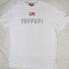 PUMA FERRARI FORMULA1 CRISPY WHITE WITH LOGO RACING TEAM RED GRAPHIC  T SHIRT L