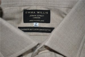 Emma Willis Luxury Swiss Cotton Cashmere Cashmerello Casual Shirt 17/43