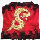 NATORI $375 RED SILK GOLDEN DRAGON EMBROIDERED LACE CORSET SHAPER BUSTIER BRA M