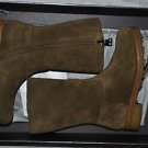 GIRLS PRADA SCAMOSCIATO SIGARO BROWN SUEDE BOOTS SHOES 29/YOUTH 11/us
