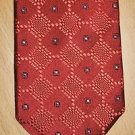 STANLEY LEWIS Red Geometric Dress Neck Tie 100% Silk  Made in Italy