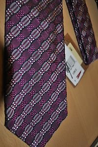 ETRO Milano Geometric Purple White Black Mens Dress Neck Tie Silk Italy $145