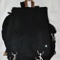 BLOCK HEADWEAR BLACK CANVAS LEATHR TRAVEL BAG W/IPAD SLEEVE UNISEX BACKPACK