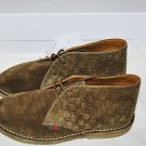 GUCCI NIB MARRON GLACY KIDS BOYS GIRLS SUEDE GUSSIMA WEB LACE UP SHOES BOOTS 33