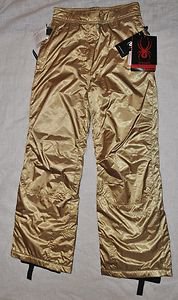 $105 NEW SPYDER GIRLS GOLD CIRCUIT SNOW SKI SKIING PANTS WINTER GEAR ,TATTOO 14Y