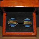 ROBERT GRAHAM DESIGNER 925 STERLING SILVER ROUND CUFFLINKS CUFF LINKS IN BOX