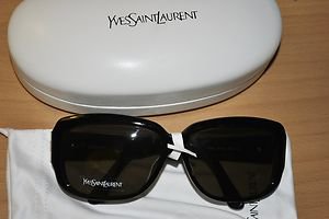 YVES SAINT LAURENT YSL 6150/S 086 BLACK PLASTIC SUNGLASSES GLASSES WITH CASE