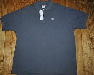 LACOSTE MENS GRAY OMBRE CASUAL POLO SHIRT TOP 7 XL