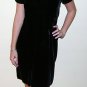 MARC JACOBS VELVET VELOUR BLACK SHOULDER ZIPPER CAP SLEEVE DRESS SKIRT 6 M
